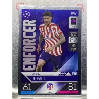 การ์ดนักฟุตบอล Rodrigo De paul 2022/23 การ์ดสะสม Atletico de madrid แอตมาดริด การ์ดนักเตะ แอตเลติโก้ มาดริด