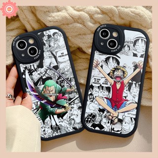 เคสโทรศัพท์มือถือแบบนิ่ม Tpu ลายการ์ตูนวันพีซ สําหรับ Realme C53 C55 10 Pro Plus C21Y C31 C35 C30 C12 C17 C25Y C21 C3 C20 C11 C25s C15 C2 6i 6s 5s 5 8i 7i 8 5 8Pro 5i 9i 6 GT ผ้าคลุมรถยนต์ ลายลูฟี่โซโร