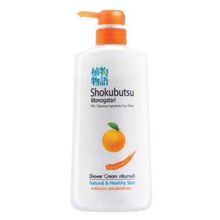 โชกุบุสซึ ครีมอาบน้ำ สูตรน้ำมันเปลือกส้ม ผิวใสกระจ่าง Shokubutsu Monogatari Orange Peel Oil Shower Cream 500ml. 1 pc.