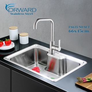 ซิงค์ล้างจาน อ่างล้างจาน ซิงค์ล้างจานสแตนเลส อ่างล้างจานสแตนเลสซิงค์ Kitchen sink ,stainless steel sink FS635 NO SET