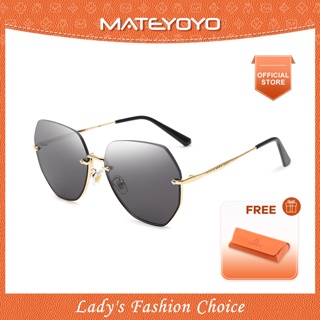 Mateyoyo แว่นตากันแดด ป้องกันแสงสะท้อน หลากสีสัน แฟชั่นเรโทร สไตล์เกาหลี วินเทจ สําหรับผู้หญิง