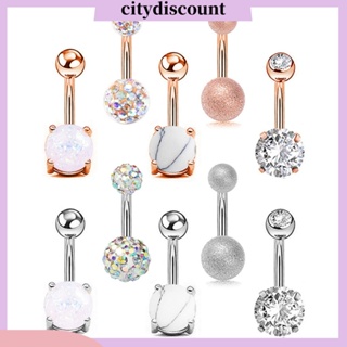 &lt;citydiscount&gt; จิวเจาะร่างกาย สะดือ รูปโอปอลเทียม ฝังหน้าท้อง สําหรับผู้หญิง 5 10 ชิ้น