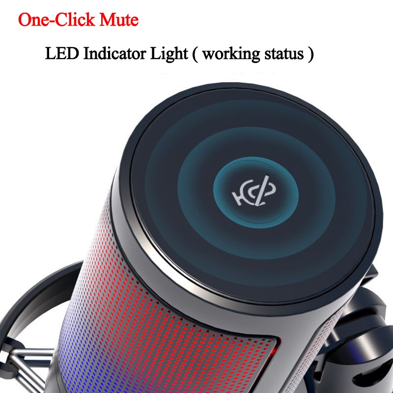 ไมโครโฟนคอนเดนเซอร์ USB สําหรับเล่นเกม PC คอมพิวเตอร์ บันทึกเสียง แบบมืออาชีพ