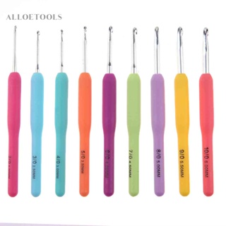 9 ชิ้น / เซ็ตสานงานฝีมือโครเชต์ตะขอด้ายเข็มถักชุดเครื่องมือเย็บผ้า [alloetools.th]