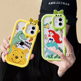 Realme 5 5i 6i C2 C21Y C25Y 2 9i C20 C11 2021 C15 C12 C25 C11 2020 5S C20A เคสโทรศัพท์ Winnie Bear Mermaid ที่สร้างสรรค์