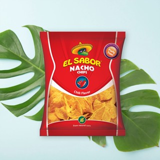 El Sabor Nacho Chips Chili แผ่นข้าวโพดอบกรอบ 225 กรัม