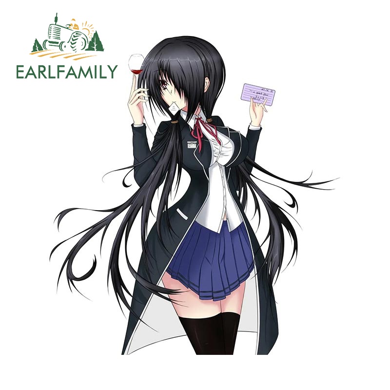 Earlfamily สติกเกอร์ กันน้ํา กันรอยขีดข่วน ลาย Tokisaki Kurumi Nightmare ขนาด 13 ซม. x 11.9 ซม. สําหรับตกแต่งประตูรถยนต์