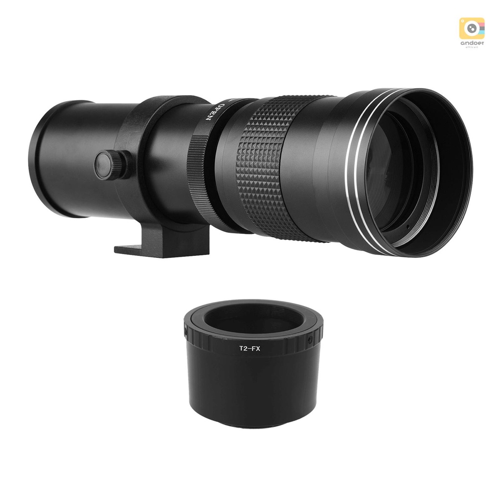 เลนส์ซูมเทเลโฟโต้ MF F/8.3-16 420-800 มม. T2 พร้อมแหวนอะแดปเตอร์เมาท์ FX- เกลียว 1/4 แบบเปลี่ยน สําห