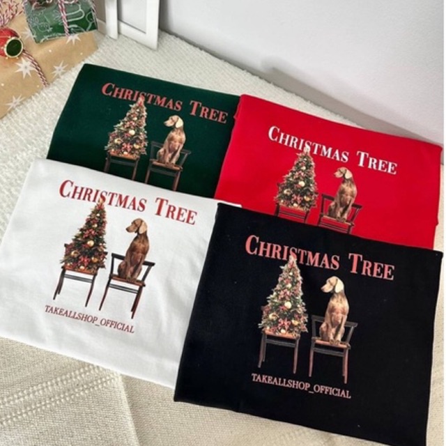 SIS.ON | พร้อมส่ง เสื้อยืดโอเวอร์ไซส์ Merry christmas TAS คริสมาสด็อก