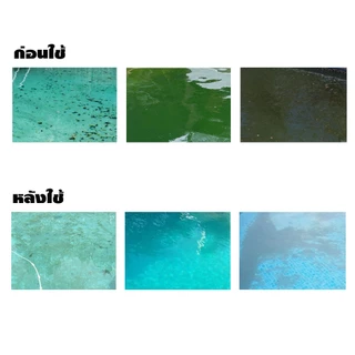 คลอรีนเม็ดฟู่ 90% สระว่ายน้ำ แก้น้ำเขียว ตะไคร่น้ำ ปรับน้ำใส ฆ่าเชื้อโรค l พลู เคลียร์ ถุง 500 g