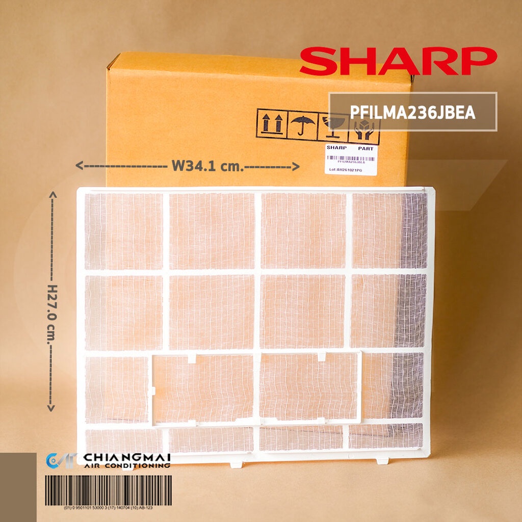 PFILMA236JBEA (1 แผ่น) แผ่นกรองฝุ่น SHARP ฟิลเตอร์แอร์ ชาร์ป อะไหล่แอร์ ของแท้ศูนย์