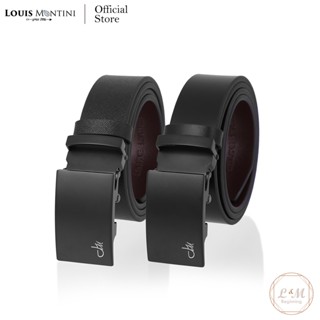 Louis Montini Belt เข็มขัดหนังวัวแท้ หัวออโต้เข็มขัดหนังแท้ เข็มขัดผู้ชาย  รุ่น MGN365