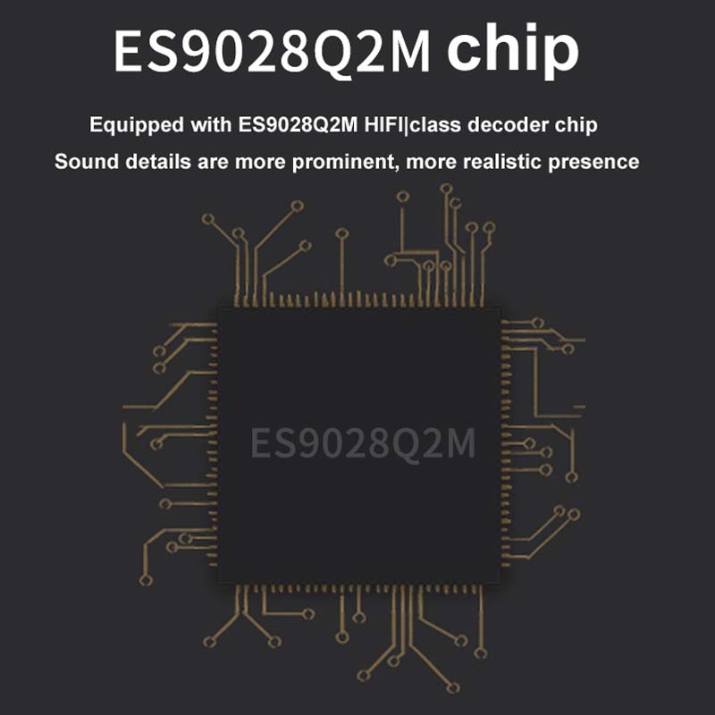 Q3 เครื่องเล่นเพลงบลูทูธ 5.0 HIFI ES9028 ถอดรหัส 24 บิต 192k USB DAC รองรับ APP Coaxial COA OPT ไฟเบอร์อินพุต
