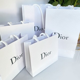 Dior : ถุงกระดาษสีขาว 2 size