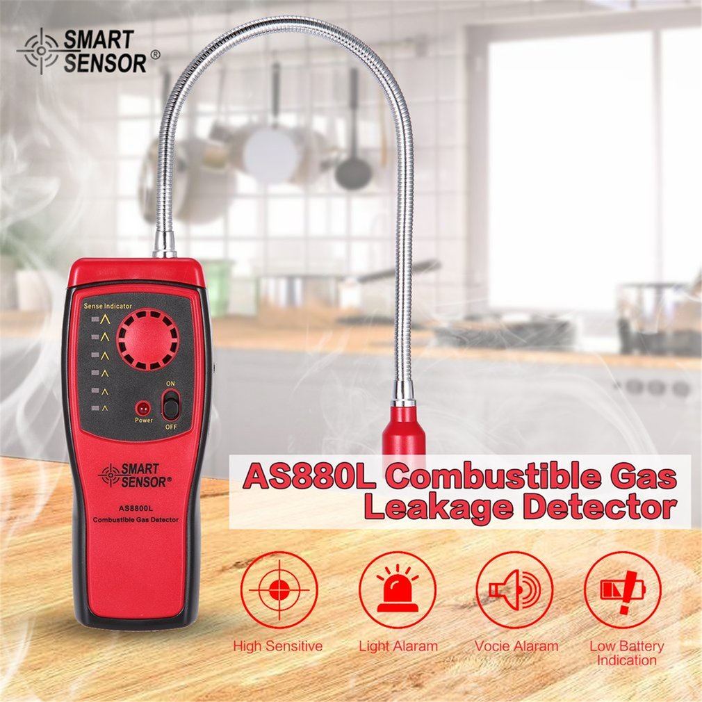 New SMART SENSOR AS8800L Combustible Gas Detector Flammable Natural Gas