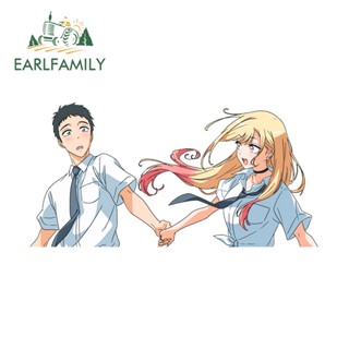 Earlfamily สติกเกอร์ ลายกราฟฟิตี้ Darling 13 ซม. x 6.5 ซม. สร้างสรรค์ กันรอยขีดข่วน สําหรับติดตกแต่งกระจกรถยนต์