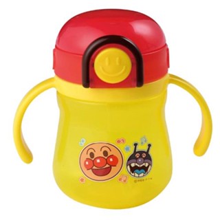 แก้วหัดดูด มีหูจับ LEC Anpanman one-touch straw mug 200ml