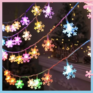 Christmas decorative lights led flashing lights string girls heart room layout snowflake Bell Christmas tree holiday decorative lights