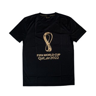 FIFA WORLD CUP QATAR 2022 OFFICIAL EMBLEM SHORT SLEEVE T-SHIRT  BLACK