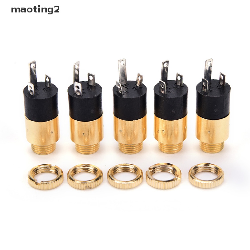 [maoytingtwo] 5PCS PJ392 3.5 มม.สเตอริโอหญิง Sockect Jack 3.5 เครื่องขยายเสียงหูฟังทอง []