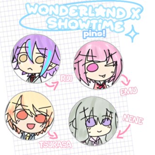 Wonderland x หมุดแสดงเวลา (rui, nene, tsukasa, emu) | Sekai โครงการ