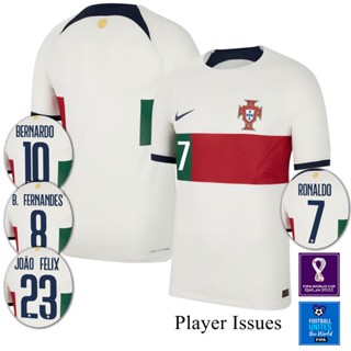 เสื้อกีฬาแขนสั้น ลายทีมชาติฟุตบอล Portugal Away Player Issues 2022-23 ไซซ์ S-2XL 22-23