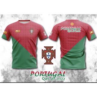 เสื้อพิมพ์ลาย ยอดฮิต ลาย ทีมชาติ โปตุเกส PORTUGAL 2022