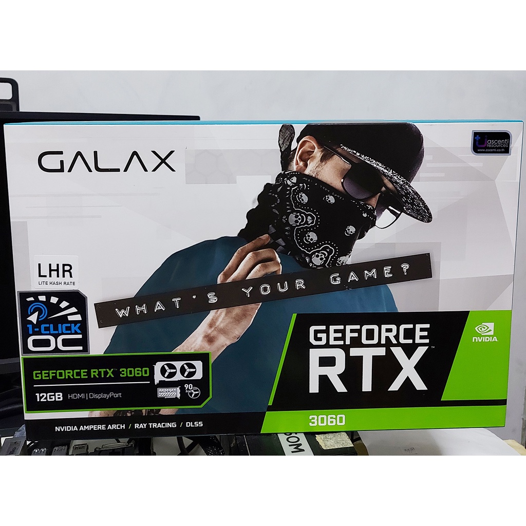 การ์ดจอ VGA GALAX 1-CLICK OC RTX 3060 12GB GDDR6 (มือสอง)
