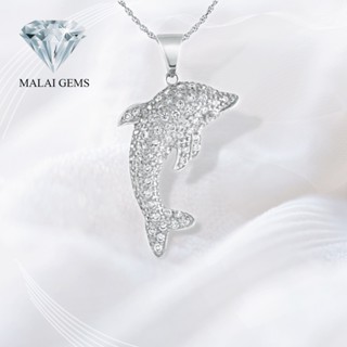 Malai Gems สร้อยคอจี้เพชรโลมา เงินแท้925 เพชรสวิส CZ รุ่น Dolphin เคลือบทองคำขาว