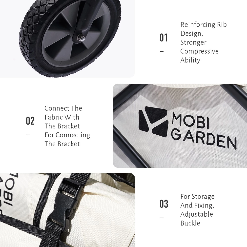 Mobi GARDEN รถเข็นแคมป์ปิ้งพับได้ ขนาดใหญ่ thumbnail 8