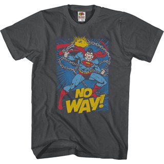 No Way Superman T-Shirt เสื้อยืดสีขาว เสื้อผู้ชายเท่