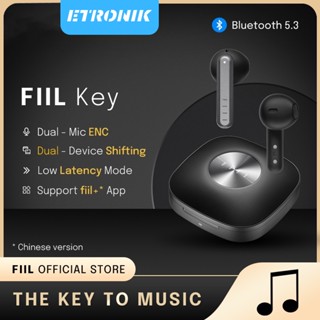 ETRONIK Fiil Key หูฟังไร้สายบลูทูธ 5.3 TWS ไมโครโฟนคู่หูฟังเอียบัดไร้สาย เพลง Hi-Fi รองรับ Fiil+ Android App 15EQ ENC โหมดแฝงต่ำ หูฟังสำหรับเล่นเกม อุปกรณ์คู่หูฟังสำรอง