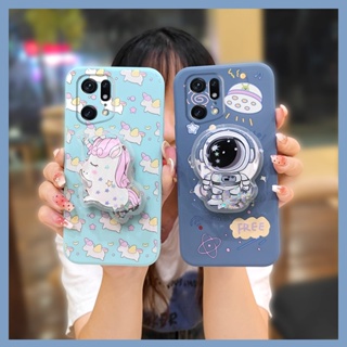 Cartoon ins Phone Case For OPPO Find X5 Pro Rotatable stand Skin feel silicone Skin-friendly feel Glitter phone case The New