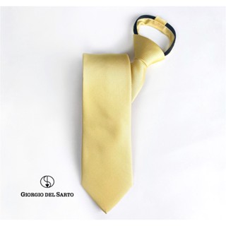 Giorgio Del Sarto Adults Zipper Tie Yellow ไทซิป เนคไทสำเร็จรูปสีเหลือง