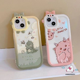 เคสโทรศัพท์มือถือ แบบนิ่ม ลายการ์ตูนไดโนเสาร์ 3D ประดับโบว์ สําหรับ Realme C33 C25Y C12 C15 C21Y C31 C11 C35 C30 C25 C25s C21 C2 C1 C3 C17 8 8i 9 8pro 7 9pro+ 5 6i 9i 5s 5 7i เคส