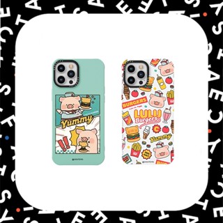 เคสโทรศัพท์มือถือ ซิลิโคนนิ่ม TPU ลาย Casetify BURGERS STICKERMANIA BY LULU THE PIGGY สําหรับ iPhone X XS XR 11 12 13 14 Plus Pro Max