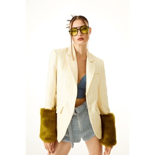 The SRT X8 Faux Fur Cuffs Blazer (TJK130)