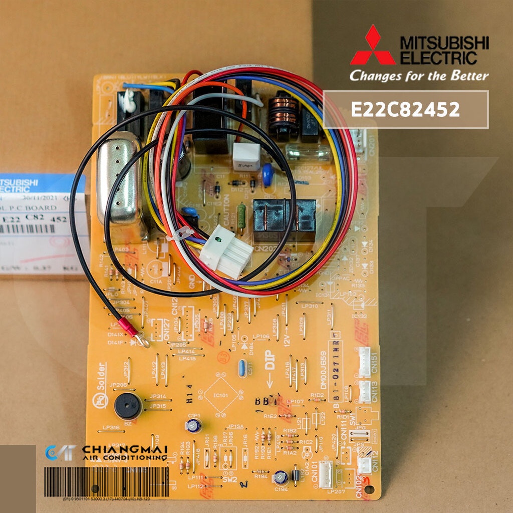 E22C82452 แผงวงจรแอร์ Mitsubishi Electric แผงบอร์ดคอยล์เย็น แอร์มิตซูบิชิ รุ่น MCF-SD24VD, MCF-D24VD