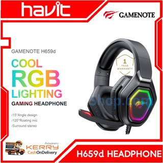 หูฟังสำหรับเล่นเกมส์ | Havit H659d E-SPORTS GAMING HEADPHONE (Black) # ประกัน 1 ปี + บริการเก็บเงินปลายทาง (COD)