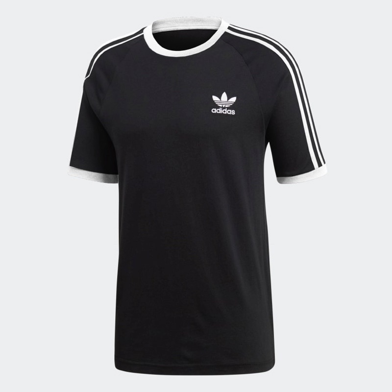 Adidas ORIGINALS เสื้อยืด 3-Stripes ผู้ชาย Black CW1202แท้💯%