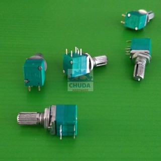 วอลลุ่ม ไฟฉาย 5 ขา โพเทนชิโอมิเตอร์ Potentiometer VR ปรับค่า B1K ถึง B500K #5 ขา เขียว (1 ตัว)