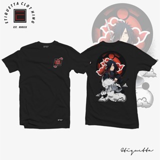 เสื้อ Tshirt Naruto  Uchiha Madara Akatsuki เสื้อยืดแขนสั้นเสื้อยืดการ์ตูนญี่ปุ่นอะนิเมะชายและหญิง