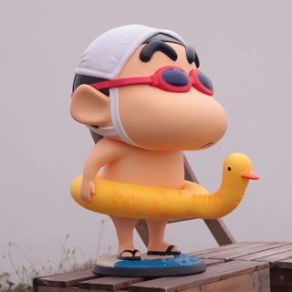 ชินจังกับห่วงยาง เตรียมเล่นน้ำ ตัวใหญ่ Soft Vinyl Figure 45 cm