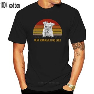 เสื้อยืด พิมพ์ลาย Best Schnauzer Dad Ever สไตล์วินเทจ แฟชั่นสําหรับผู้ชาย (1)