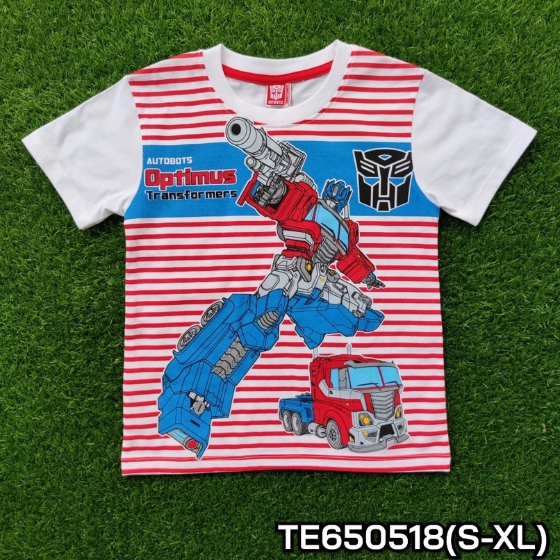 Kidssayhi เสื้อเด็ก ผ้ายืด TE650518(S-XL) เนื้อผ้าคอตตอน ออฟติมัส Transformers สำหรับเด็กชาย6-12ปี สินค้าลิขสิทธิ์แท้