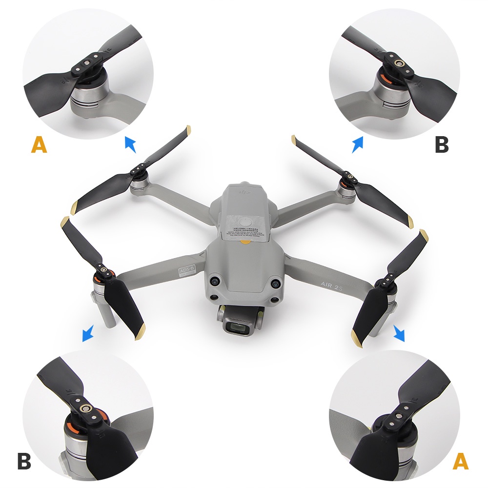 ใบพัด 7238F เสียงรบกวนต่ํา พับได้ อุปกรณ์เสริม สําหรับ DJI Mavic Air 2 Air 2S 4 ชิ้น