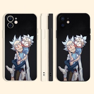 rick sanchez เคสไอโฟน 8พลัส iPhone 13 11 เคส 12 14 pro max 7 8 se2020 7plus anime black case นิ่ม Xr Xs Xsmax cover