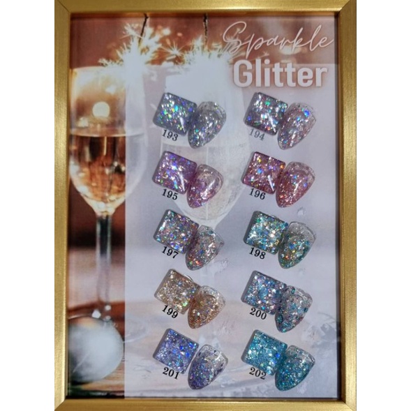 (แยกขวด)สีเจลMissLynGlitterเบอร์193-203