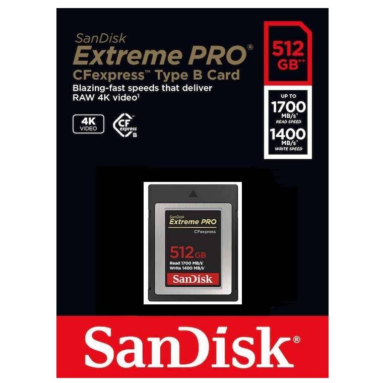 SanDisk 512GB Extreme Pro CF Express (Type B)