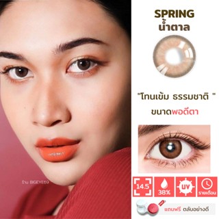 ไม่แถมตลับ Spring Brown (มินิ) คอนแทคเลนส์ Lollipop